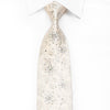 Pierre Cardin Men’s Crystal Silk Tie Floral On White With 