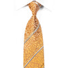 Pierre Cardin Men’s Rhinestone Silk Tie Silver Striped 