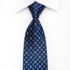 Pierre Cardin Men’s Silk Necktie Silver Pink Trellis On Dark