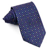 Pierre Cardin Men’s Woven Silk Tie Purple Geometric Design 