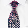Pierre Cardin Rhinestone Silk Necktie Pink Purple Dots On 