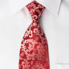 Pierre Cardin Silk Necktie Paisley On Burgundy With Silver 