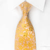 Pierre Cardin Silk Tie Yellow Orange Floral On White Pink 