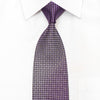 Premierlux Men’s Silk Rhinestone Tie Lattice On Purple With 