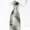 Remizio Silk Rhinestone Tie Scotty Dogs On Silver With 