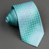 Renoma Dots On Turquoise Silk Neck Tie With Rhinestones 