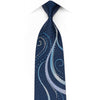 Renoma Men’s Crystal Rhinestone Silk Tie Scrolls On Blue 