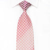 Renoma Men’s Crystal Silk Necktie Pink Dots On White With 