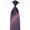 Renoma Men’s Crystal Silk Necktie Purple Geometric On Navy 
