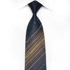 Renoma Men’s Crystal Silk Tie Gold Blue Striped Dots & 