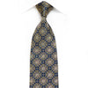Renoma Men’s Crystal Silk Tie Yellow Trellis On Blue 