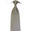 Renoma Men’s Rhinestone Necktie Green Brown Checkered With 