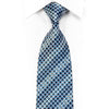 Renoma Men’s Rhinestone Silk Necktie Blue Checkered With 