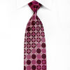 Renoma Men’s Rhinestone Silk Tie Retro Geometric On Purple -