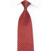 Renoma Rhinestone Silk Tie Red Silver Geometric on Burgundy 