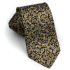 Renoma Silk Neck Tie Golden Vines On Black With Sparkles & 