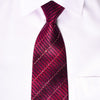 Renoma Silk Necktie Purple Striped Rhinestones On Purple 