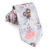 Rhinestone Silk Tie By Park Land Floral Design On Light Blue