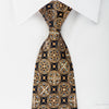 Roberta di Camerino Mens Rhinestone Silk Necktie Golden 