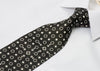 Roberta Di Camerino Men’s Woven Silk Necktie Silver Dots On 