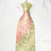 Roberta di Camerino Rhinestone Necktie Silver Pink Floral On
