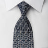 Roberta di Camerino Rhinestone Silk Necktie Silver Trellis 