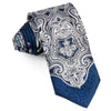 Roberta di Camerino Rhinestone Tie Silver Damask On Navy 