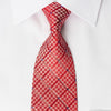 Roberta di Camerino Silk Tie Checker On Red With Silver 