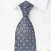 Roberta di Camerino Silk Tie Silver Medallions On Blue With 
