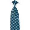 Rogers Dail Men’s Crystal Silk Necktie Turquoise Teal 