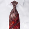 Rogers Dail Rhinestone Silk Necktie Foulard On Burgundy With