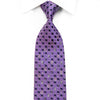 Rogers Dail Rhinestone Silk Necktie Purple Geometric Circles