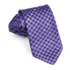 Rogers Dail Silk Tie Purple Geometric Design With Silver 