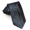 Silk Neck Tie By Pierre Cardin Gray Geometric Floral Design 