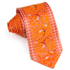 Silk Neck Tie With Rhinestones By B-Classic Red Paisley On 