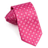 Silk Necktie By Klaus Raam Interlocking circles On Pink With