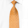 Smalto Men’s Crystal Silk Tie Yellow Micro Dots On Orange - 