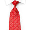 Taiyo Gold Mens Rhinestone Silk Necktie Foulard On Red With 