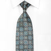 Ungaro Men’s Crystal Rhinestone Silk Necktie Silver Blue 