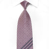 Ungaro Men’s Crystal Silk Necktie Navy Trellis On Pink With 