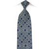 Ungaro Mens Rhinestone Tie Silver Cartouche On Blue With 
