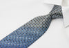 Vacci Men’s Crystal Rhinestone Necktie Blue Geometric With 