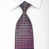 Vito Rufolo Men’s Silk Necktie Geometric Dots On Burgundy 