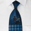 Vito Rufolo Rhinestone Necktie Crosses On Blue With Silver 