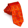 Woven Neck Tie By Fashion Top Dogs On Orange Checker Design 