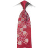 Yezak Men’s Silk Rhinestone Necktie Anthemion On Burgundy - 