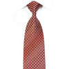 Yezak Rhinestone Silk Necktie Golden Geometric On Burgundy 